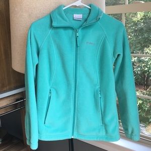 Teal Cute Columbia Fleece Jacket Small
